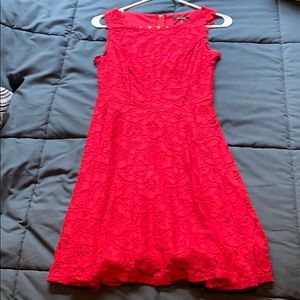 City Studio Red Floral lace overlay Dress